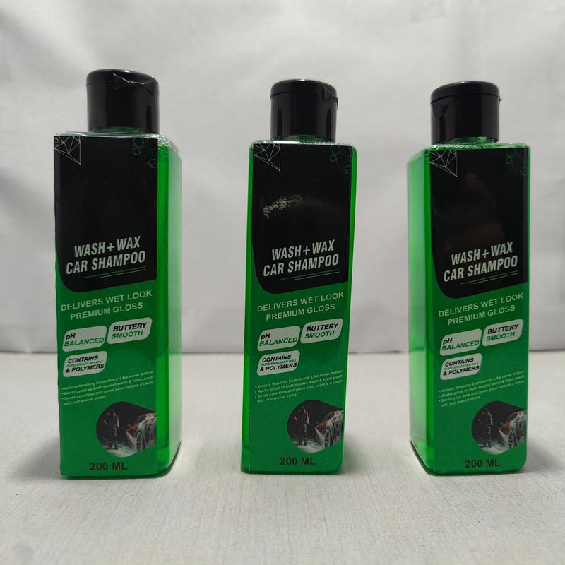 Wash and Wax Car Shampoo 200ml (Pack of 3)