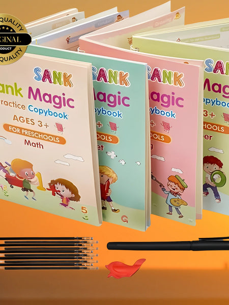 Sank Magic Practice Copybook (4 BOOKS,1 PEN,1 GRIP,10 REFILL)