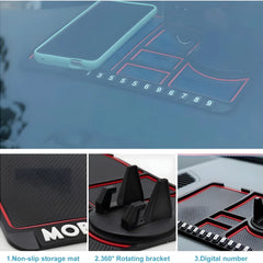 CAR DASHBOARD MAT - ANTI-SLIP W/ PHONE HOLDER & CONTACT DISPLAY