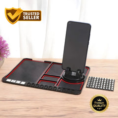 CAR DASHBOARD MAT - ANTI-SLIP W/ PHONE HOLDER & CONTACT DISPLAY