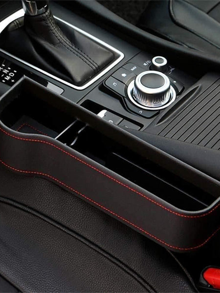 Seat Pockets PU Leather Car Console Side Organizer Pack of 1