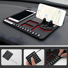 CAR DASHBOARD MAT - ANTI-SLIP W/ PHONE HOLDER & CONTACT DISPLAY