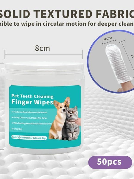 Disposable Dental Finger Wipes For Pets