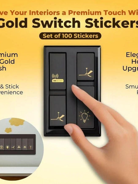Gold Switch Stickers