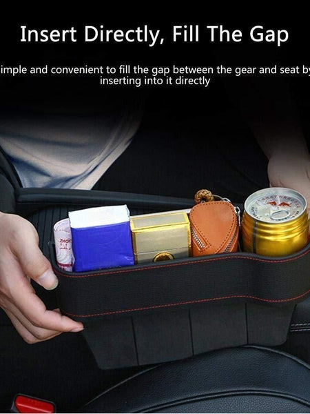 Seat Pockets PU Leather Car Console Side Organizer Pack of 1