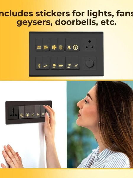 Gold Switch Stickers