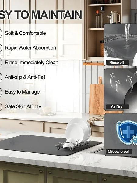 Quick-Dry, Anti-Slip Base Kitchen Mat | 🔥BUY 1 & GET 1 FREE🔥