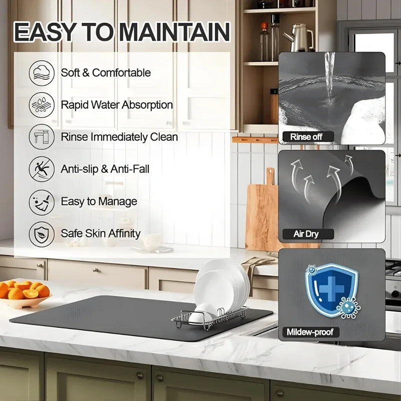 Quick-Dry, Anti-Slip Base Kitchen Mat | 🔥BUY 1 & GET 1 FREE🔥