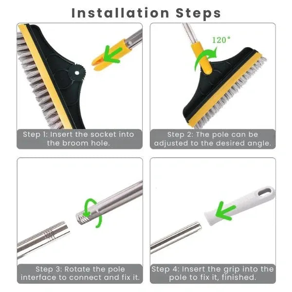 2-in-1 Floor Cleaner Brush with Wiper |🔥Flat 50% Savings🔥