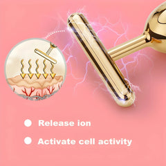 24K Gold Energy Beauty Bar Electric Facial Massage Roller
