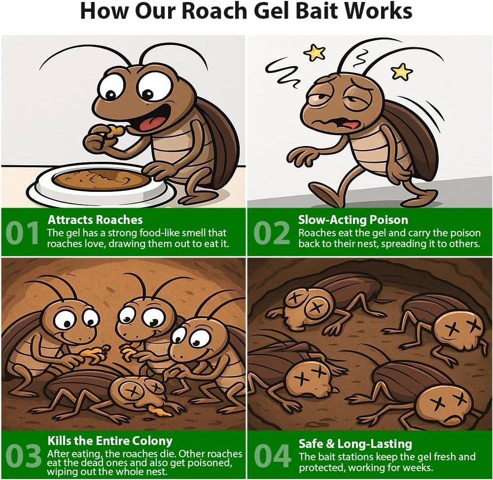 Cockroach Killer Powder Gel (Pack of 24pc)